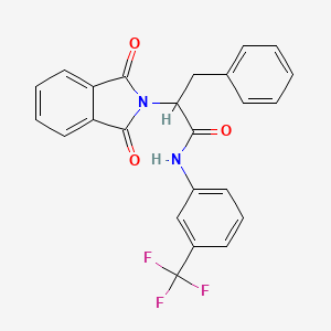 molecular formula C24H17F3N2O3 B11702973 2-(1,3-dioxo-1,3-dihydro-2H-isoindol-2-yl)-3-phenyl-N-[3-(trifluoromethyl)phenyl]propanamide 