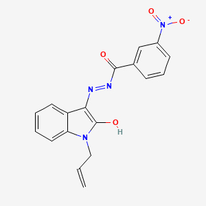 3-Nitro-benzoic acid (1-allyl-2-oxo-1,2-dihydro-indol-3-ylidene)-hydrazide