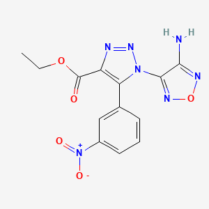 ethyl 1-(4-amino-1,2,5-oxadiazol-3-yl)-5-(3-nitrophenyl)-1H-1,2,3-triazole-4-carboxylate