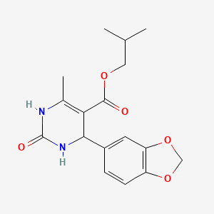 2-Methylpropyl 6-(1,3-benzodioxol-5-yl)-2-hydroxy-4-methyl-1,6-dihydropyrimidine-5-carboxylate