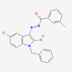 3-ME-Benzoic acid (1-benzyl-5-bromo-2-oxo-1,2-dihydro-indol-3-ylidene)-hydrazide