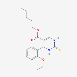 molecular formula C19H26N2O3S B11703024 Pentyl 4-(2-ethoxyphenyl)-6-methyl-2-thioxo-1,2,3,4-tetrahydropyrimidine-5-carboxylate 