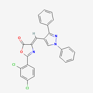 (4Z)-2-(2,4-dichlorophenyl)-4-[(1,3-diphenyl-1H-pyrazol-4-yl)methylene]-1,3-oxazol-5(4H)-one