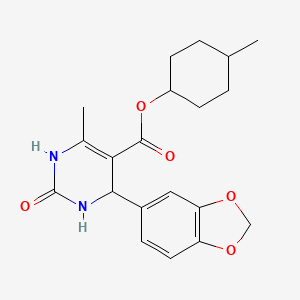 4-Methylcyclohexyl 4-(1,3-benzodioxol-5-yl)-6-methyl-2-oxo-1,2,3,4-tetrahydropyrimidine-5-carboxylate