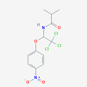 2-methyl-N-[2,2,2-trichloro-1-(4-nitrophenoxy)ethyl]propanamide