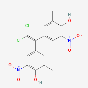 4-[2,2-Dichloro-1-(4-hydroxy-3-methyl-5-nitrophenyl)ethenyl]-2-methyl-6-nitrophenol