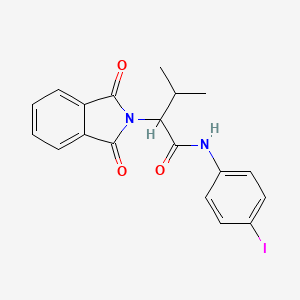 molecular formula C19H17IN2O3 B11703106 2-(1,3-dioxo-2,3-dihydro-1H-isoindol-2-yl)-N-(4-iodophenyl)-3-methylbutanamide 