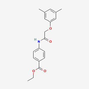 molecular formula C19H21NO4 B11703146 Ethyl 4-[2-(3,5-dimethylphenoxy)acetamido]benzoate 