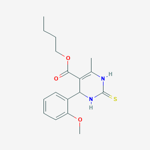 Butyl 4-(2-methoxyphenyl)-6-methyl-2-thioxo-1,2,3,4-tetrahydropyrimidine-5-carboxylate