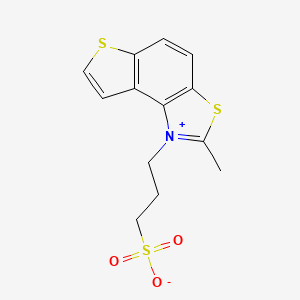 molecular formula C13H13NO3S3 B11703164 3-(2-Methylthieno[3,2-e][1,3]benzothiazol-1-ium-1-yl)propane-1-sulfonate CAS No. 295346-19-9