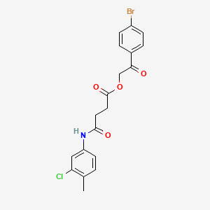 2-(4-Bromophenyl)-2-oxoethyl 4-[(3-chloro-4-methylphenyl)amino]-4-oxobutanoate