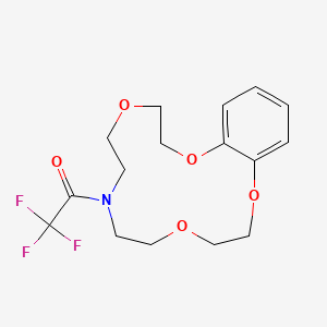 molecular formula C16H20F3NO5 B11703202 13-(2,2,2-Trifluoroacetyl)-5,6-benzo-1,4,7,10-tetraoxa-13-azacyclopentadec-5-ene 