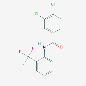 molecular formula C14H8Cl2F3NO B11703206 3,4-dichloro-N-[2-(trifluoromethyl)phenyl]benzamide 