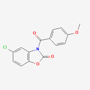 molecular formula C15H10ClNO4 B11703211 5-Chloro-3-(p-anisoyl)-2(3H)-benzoxazolone 