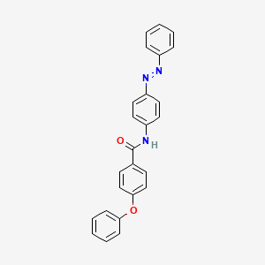 molecular formula C25H19N3O2 B11703222 Benzamide, 4-phenoxy-N-[4-(2-phenyldiazenyl)phenyl]- CAS No. 324758-76-1