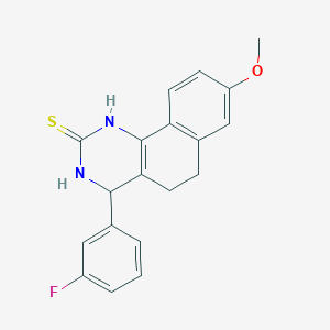 4-(3-Fluorophenyl)-8-methoxy-3,4,5,6-tetrahydrobenzo[h]quinazoline-2-thiol