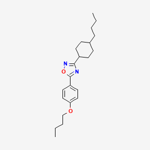 molecular formula C22H32N2O2 B11703247 5-(4-Butoxyphenyl)-3-(4-butylcyclohexyl)-1,2,4-oxadiazole 