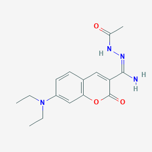 N'-[7-(Diethylamino)-2-oxo-2H-chromene-3-carboximidoyl]acetohydrazide