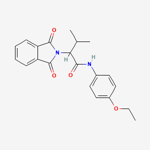 molecular formula C21H22N2O4 B11703262 2-(1,3-dioxo-2,3-dihydro-1H-isoindol-2-yl)-N-(4-ethoxyphenyl)-3-methylbutanamide 