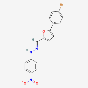 molecular formula C17H12BrN3O3 B11703277 5-(4-Bromophenyl)-2-furaldehyde (4-nitrophenyl)hydrazone 