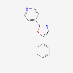 molecular formula C15H12N2O B11703308 4-[5-(4-Methylphenyl)-1,3-oxazol-2-yl]pyridine 