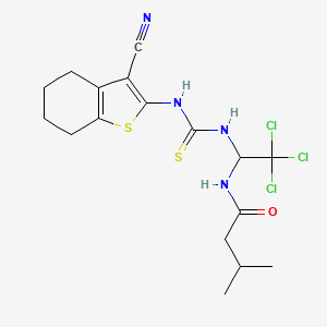 3-methyl-N-[2,2,2-trichloro-1-({[(3-cyano-4,5,6,7-tetrahydro-1-benzothien-2-yl)amino]carbonothioyl}amino)ethyl]butanamide