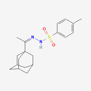 molecular formula C19H26N2O2S B11703325 N'-[(1E)-1-(adamantan-1-yl)ethylidene]-4-methylbenzene-1-sulfonohydrazide 