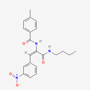 molecular formula C21H23N3O4 B11703327 (2E)-N-butyl-2-[(4-methylphenyl)formamido]-3-(3-nitrophenyl)prop-2-enamide 