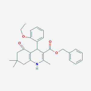 Benzyl 4-(2-ethoxyphenyl)-2,7,7-trimethyl-5-oxo-1,4,5,6,7,8-hexahydroquinoline-3-carboxylate