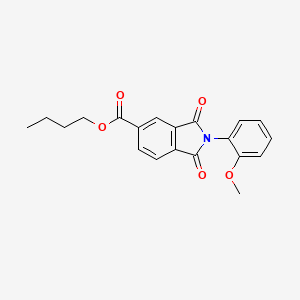 molecular formula C20H19NO5 B11703362 butyl 2-(2-methoxyphenyl)-1,3-dioxo-2,3-dihydro-1H-isoindole-5-carboxylate 