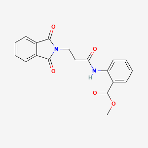 molecular formula C19H16N2O5 B11703370 methyl 2-[3-(1,3-dioxo-2,3-dihydro-1H-isoindol-2-yl)propanamido]benzoate 