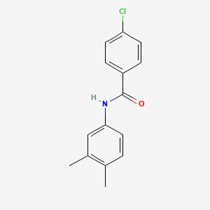 molecular formula C15H14ClNO B11703381 4-chloro-N-(3,4-dimethylphenyl)benzamide CAS No. 127292-03-9