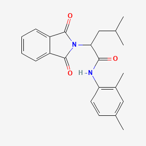 molecular formula C22H24N2O3 B11703401 N-(2,4-dimethylphenyl)-2-(1,3-dioxo-1,3-dihydro-2H-isoindol-2-yl)-4-methylpentanamide 