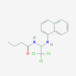 N-[2,2,2-trichloro-1-(naphthalen-1-ylamino)ethyl]butanamide