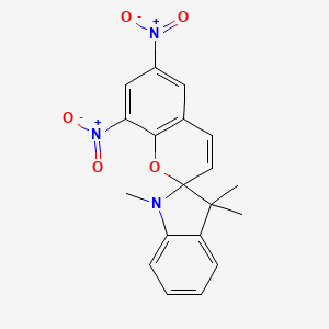 molecular formula C19H17N3O5 B11703408 Spiro[2H-1-benzopyran-2,2'-[2H]indole], 1',3'-dihydro-1',3',3'-trimethyl-6,8-dinitro- CAS No. 20200-64-0