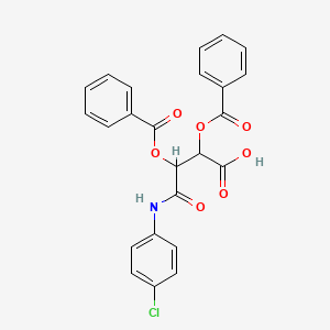 molecular formula C24H18ClNO7 B11703441 3-[N-(4-chlorophenyl)carbamoyl]-2,3-diphenylcarbonyloxypropanoic acid 