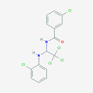 3-chloro-N-{2,2,2-trichloro-1-[(2-chlorophenyl)amino]ethyl}benzamide