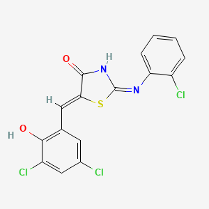 (5Z)-2-[(2-chlorophenyl)amino]-5-(3,5-dichloro-2-hydroxybenzylidene)-1,3-thiazol-4(5H)-one