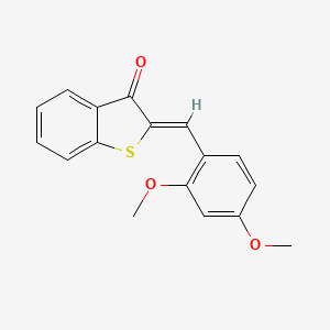 molecular formula C17H14O3S B11703494 (2Z)-2-(2,4-dimethoxybenzylidene)-1-benzothiophen-3(2H)-one 