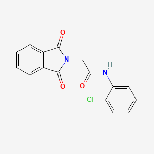 molecular formula C16H11ClN2O3 B11703508 N-(2-chlorophenyl)-2-(1,3-dioxo-2,3-dihydro-1H-isoindol-2-yl)acetamide 