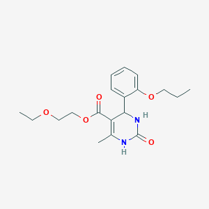 2-Ethoxyethyl 6-methyl-2-oxo-4-(2-propoxyphenyl)-1,2,3,4-tetrahydropyrimidine-5-carboxylate