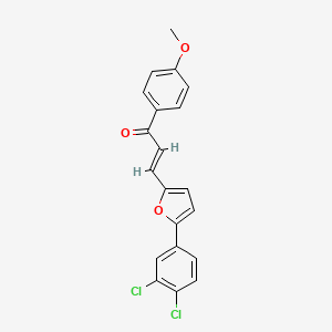 molecular formula C20H14Cl2O3 B11703557 (2E)-3-[5-(3,4-dichlorophenyl)furan-2-yl]-1-(4-methoxyphenyl)prop-2-en-1-one 