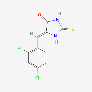 molecular formula C10H6Cl2N2OS B11703558 (5Z)-5-[(2,4-dichlorophenyl)methylidene]-2-sulfanylideneimidazolidin-4-one CAS No. 6318-38-3