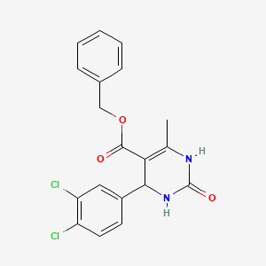 molecular formula C19H16Cl2N2O3 B11703566 Benzyl 4-(3,4-dichlorophenyl)-6-methyl-2-oxo-1,2,3,4-tetrahydropyrimidine-5-carboxylate 