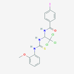 4-iodo-N-(2,2,2-trichloro-1-{[(2-methoxyanilino)carbothioyl]amino}ethyl)benzamide