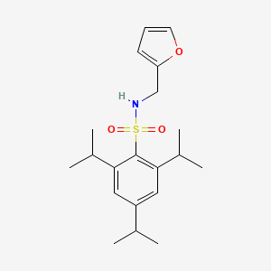 molecular formula C20H29NO3S B11703684 N-(furan-2-ylmethyl)-2,4,6-tri(propan-2-yl)benzenesulfonamide 