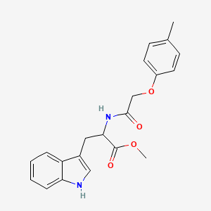 molecular formula C21H22N2O4 B11703721 methyl 3-(1H-indol-3-yl)-2-[2-(4-methylphenoxy)acetamido]propanoate 