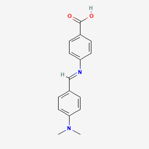 molecular formula C16H16N2O2 B11703729 4-{[4-(Dimethylamino)benzylidene]amino}benzoic acid 