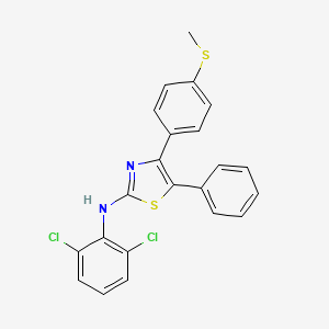 2,6-dichloro-N-[(2Z)-4-[4-(methylsulfanyl)phenyl]-5-phenyl-1,3-thiazol-2(3H)-ylidene]aniline