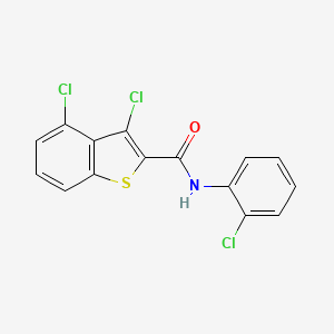 molecular formula C15H8Cl3NOS B11703757 3,4-dichloro-N-(2-chlorophenyl)-1-benzothiophene-2-carboxamide 